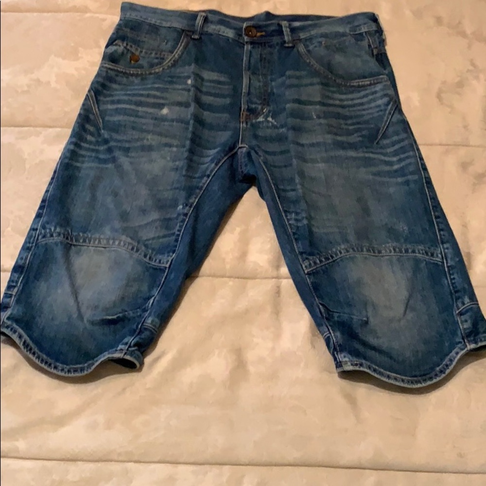 Denim long shorts
